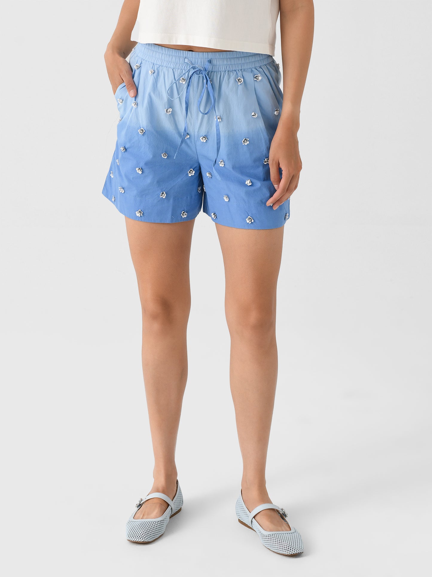 Essentiel Antwerp Women's Hichigan Embellished Short - Saint Bernard