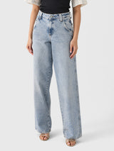 Essentiel Antwerp Women's Hit Rhinestone Wide-Leg Jean - Saint Bernard