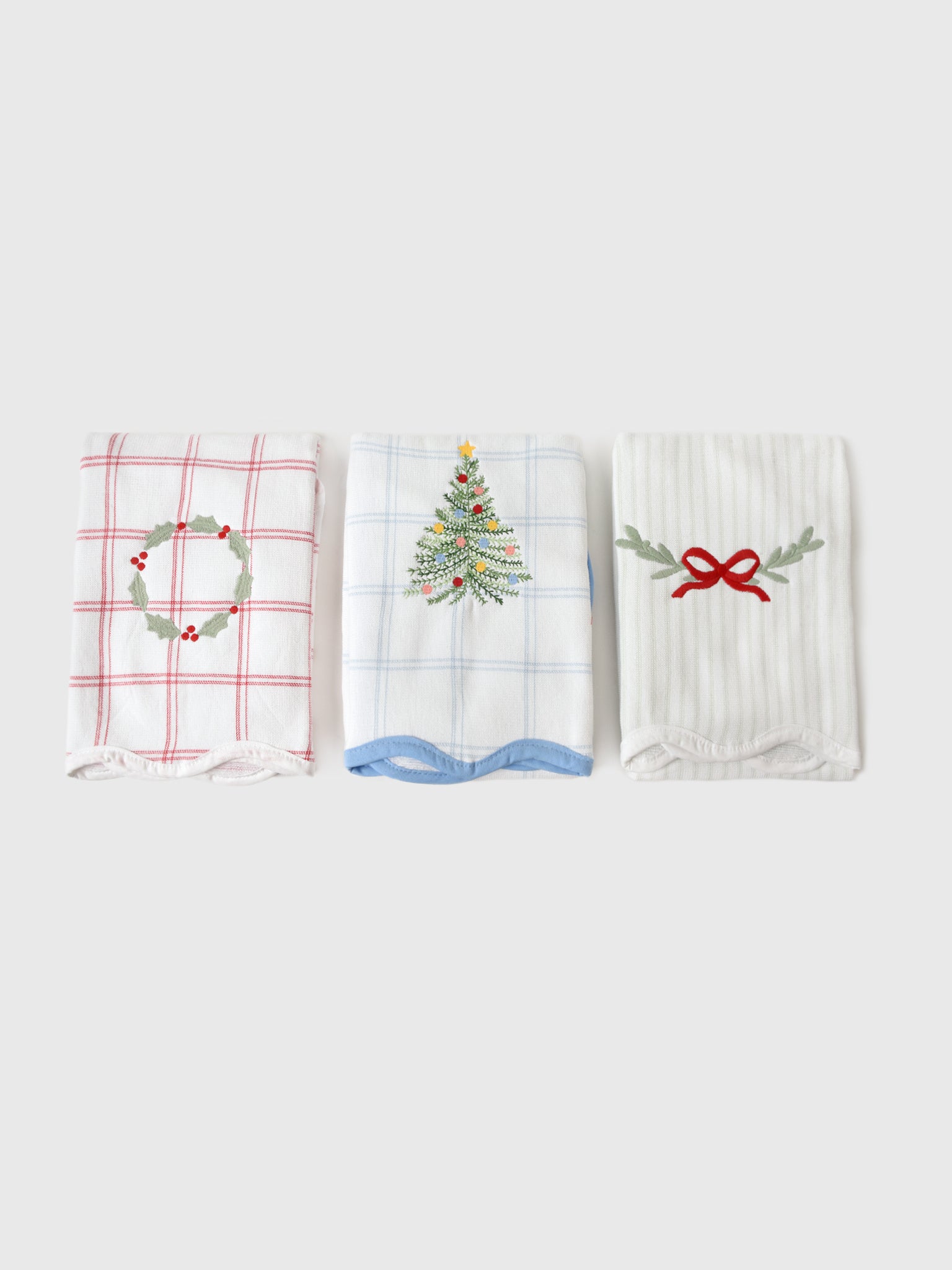 Weezie Holiday Kitchen Towel Trio - Saint Bernard