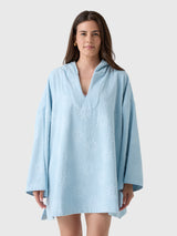 Hunza G Women's Sunny Towelling Hooded Poncho - Saint Bernard