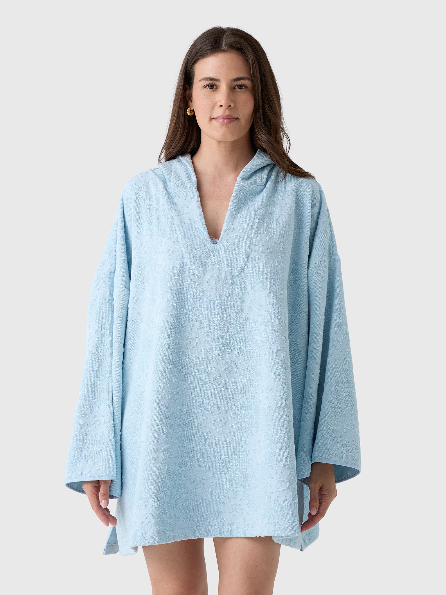 Hunza G Women's Sunny Towelling Hooded Poncho - Saint Bernard