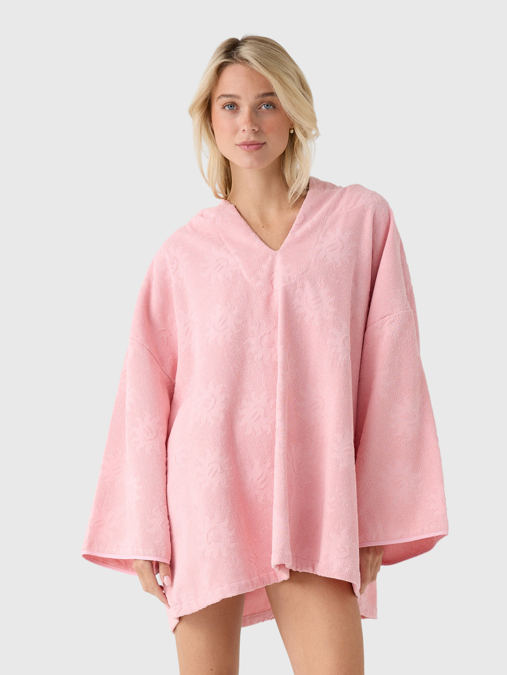 Hunza G Women's Sunny Towelling Hooded Poncho - Saint Bernard