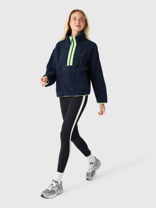 Splits59 Women's Reese Sherpa Half-Zip Pullover - Saint Bernard
