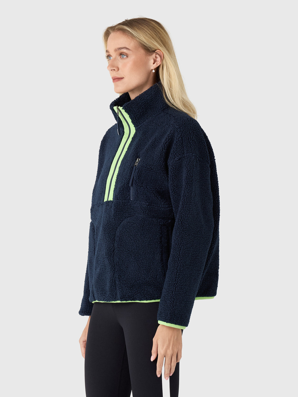 Splits59 Women's Reese Sherpa Half-Zip Pullover - Saint Bernard