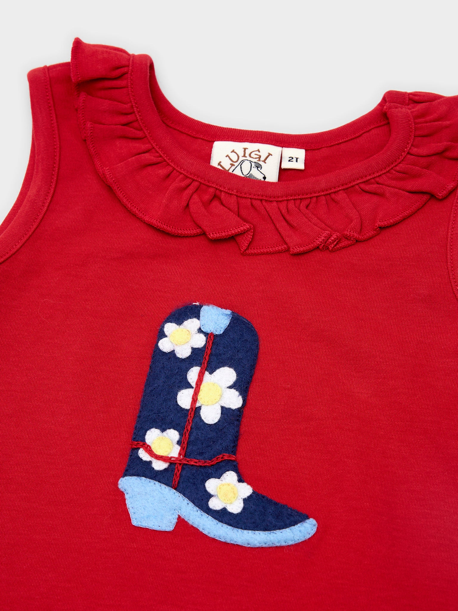 Luigi Girls' Cowgirl Boot Dress - Saint Bernard