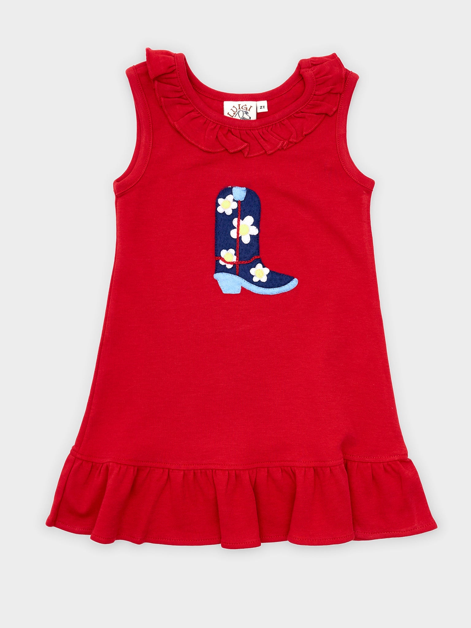 Luigi Girls' Cowgirl Boot Dress - Saint Bernard
