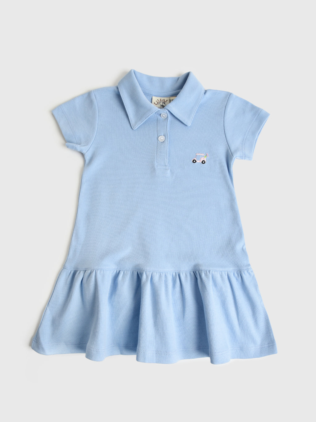 Luigi Girls' Golf Cart Polo Dress - Saint Bernard