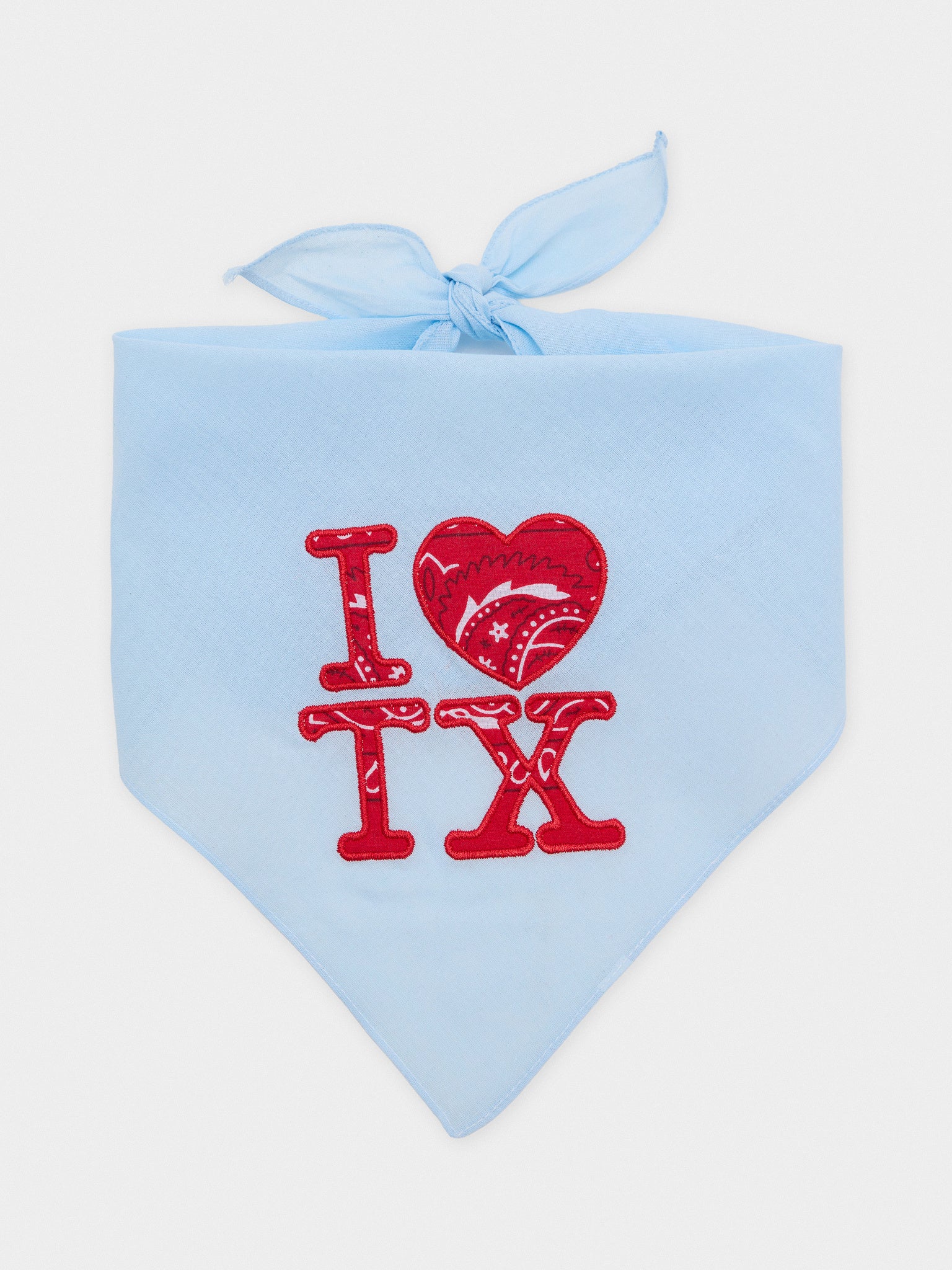 Stitched In The City I Heart TX Dog Bandana - Saint Bernard