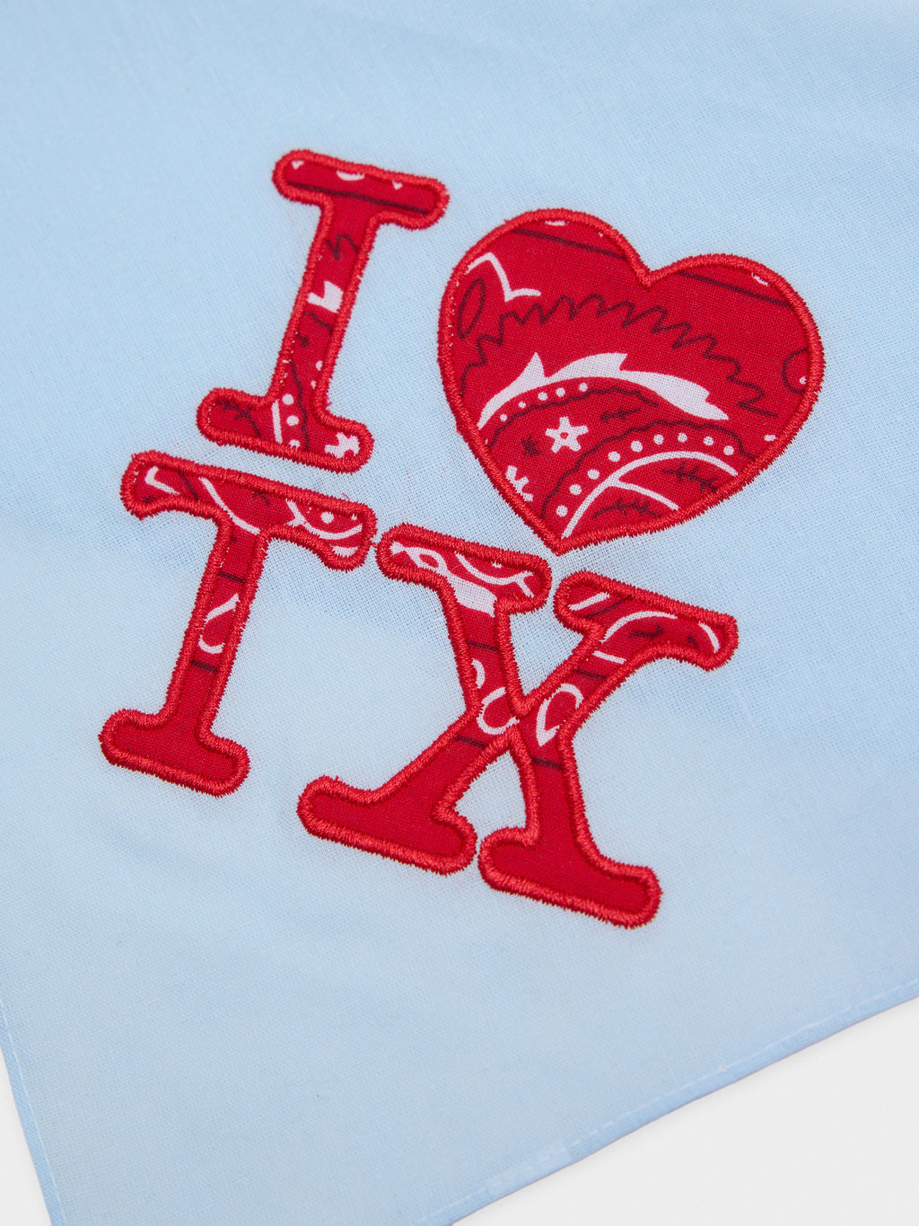 Stitched In The City I Heart TX Dog Bandana - Saint Bernard