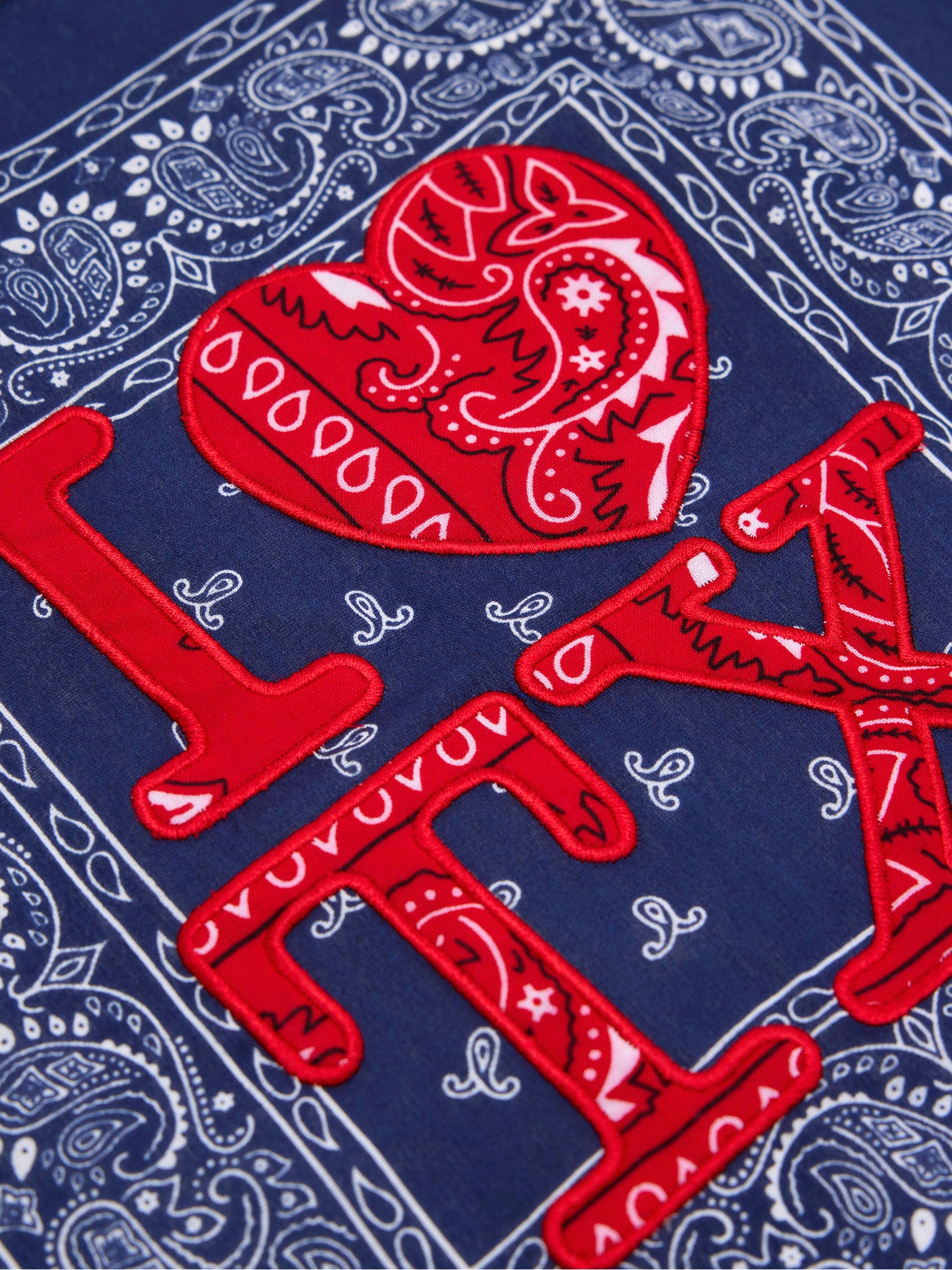 Stitched In The City I Heart TX Mini Bandana - Saint Bernard