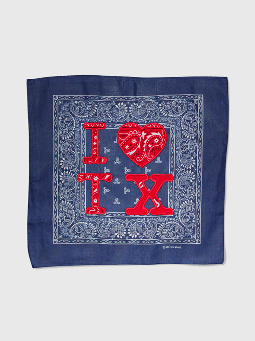 Stitched In The City I Heart TX Mini Bandana