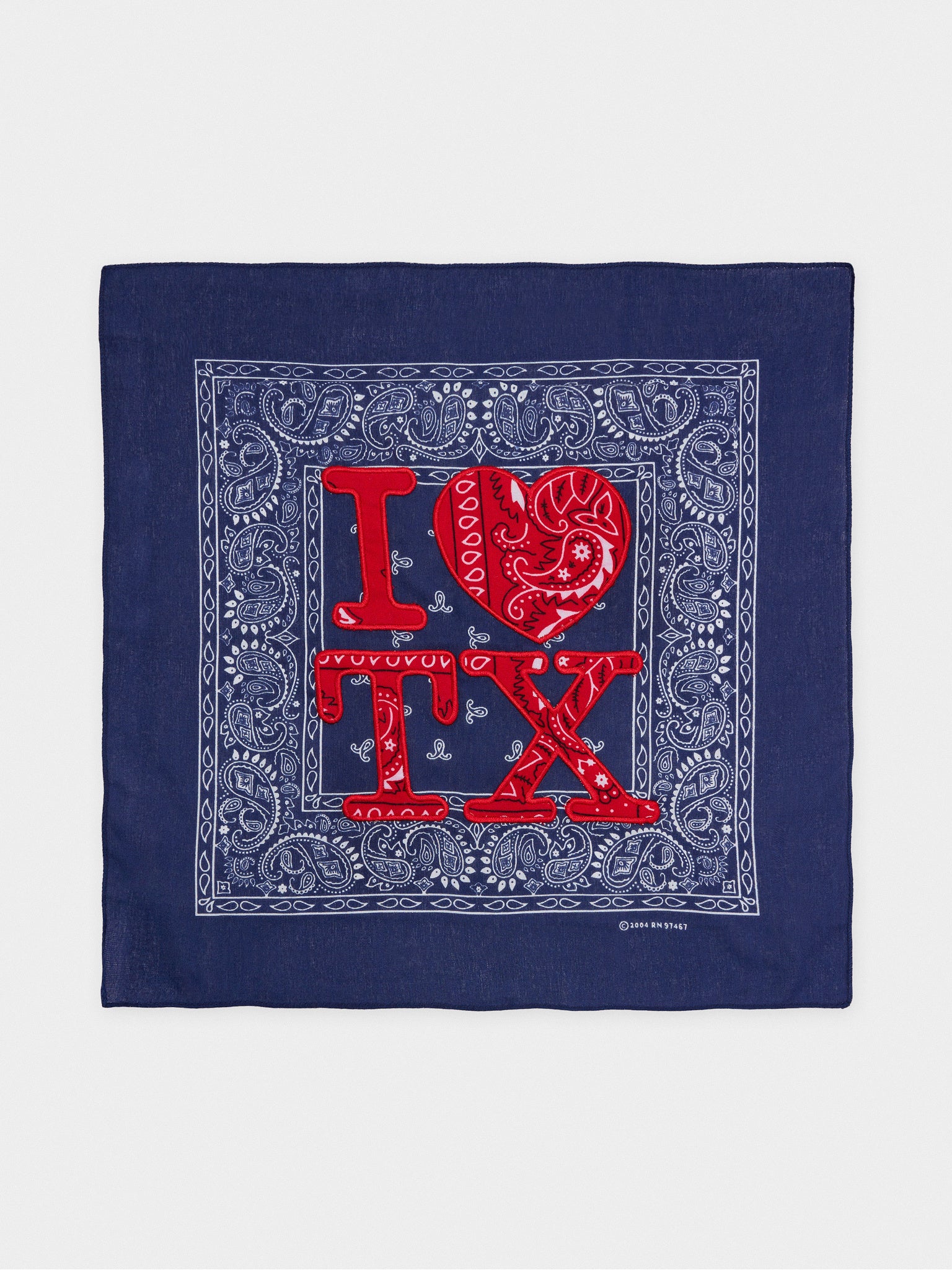Stitched In The City I Heart TX Mini Bandana – Saint Bernard