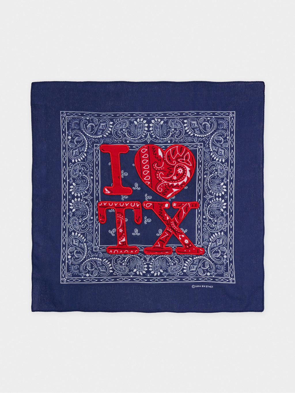 Stitched In The City I Heart TX Mini Bandana - Saint Bernard