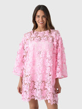 La Vie Women's Floral Lace Mini Caftan - Saint Bernard