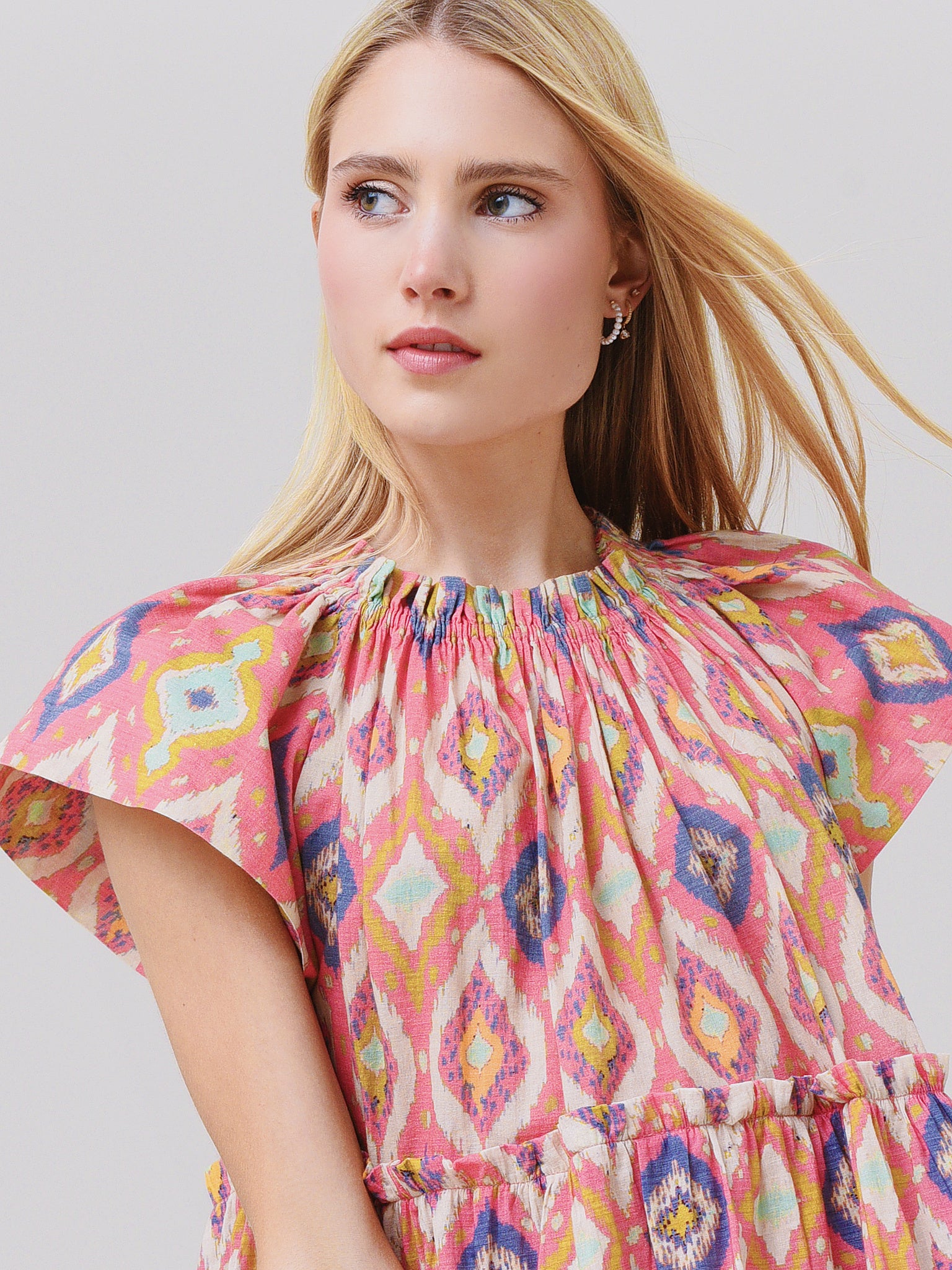 Charina Sarte Women's Ikat A-Line Dress - Saint Bernard