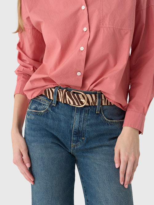 Loeffler Randall Women's Isaac Zebra Belt