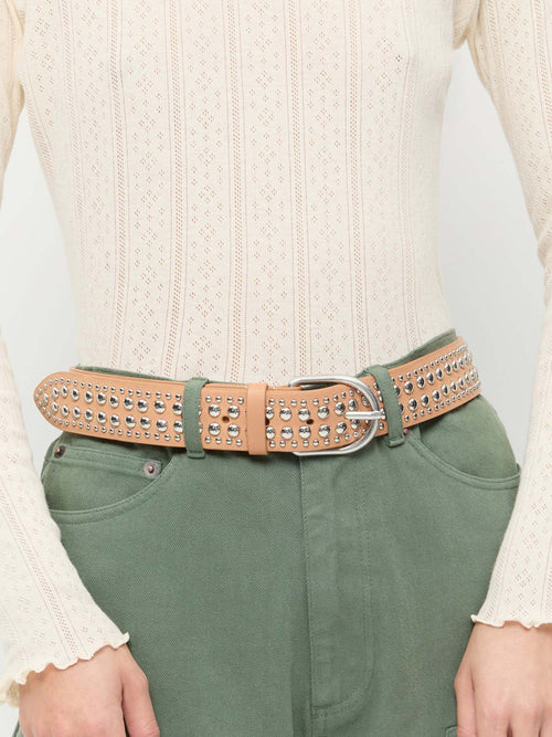 Loeffler Randall Women's Isaac Studded Belt