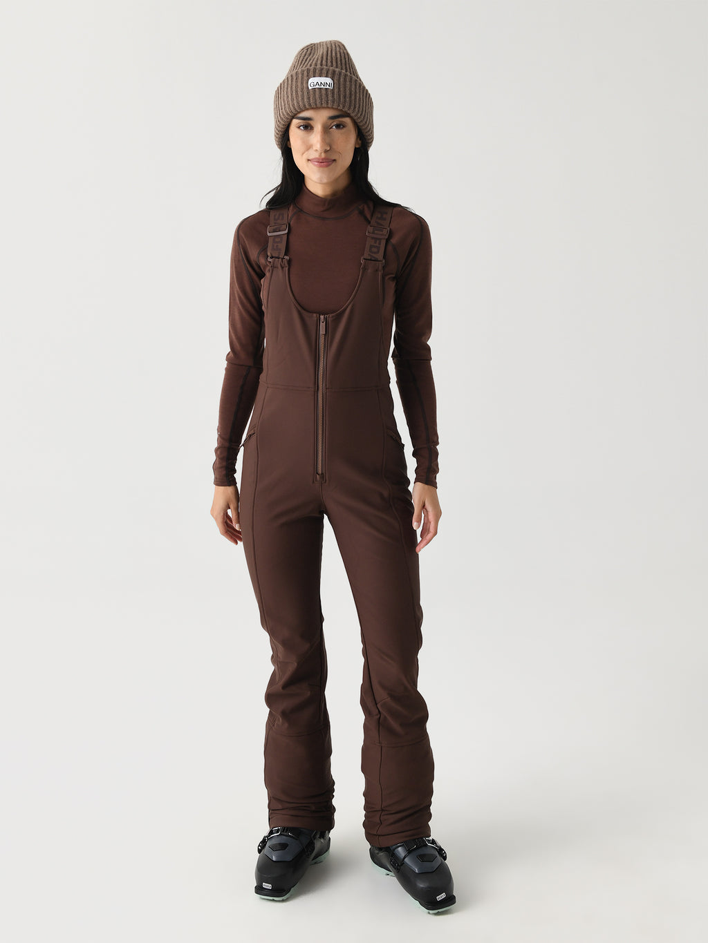 Halfdays Women's Isabel Softshell Bib Pant - Saint Bernard