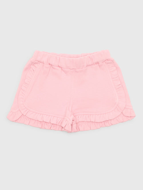 Luigi Girls' Solid Ruffle Trim Short