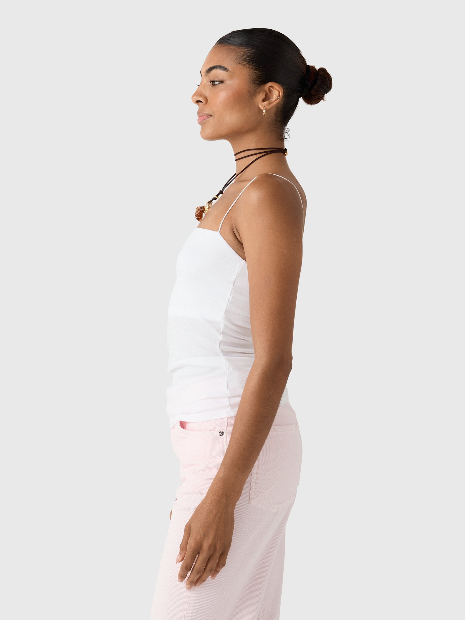 Enza Costa Women's Essential Strappy Tank - Saint Bernard