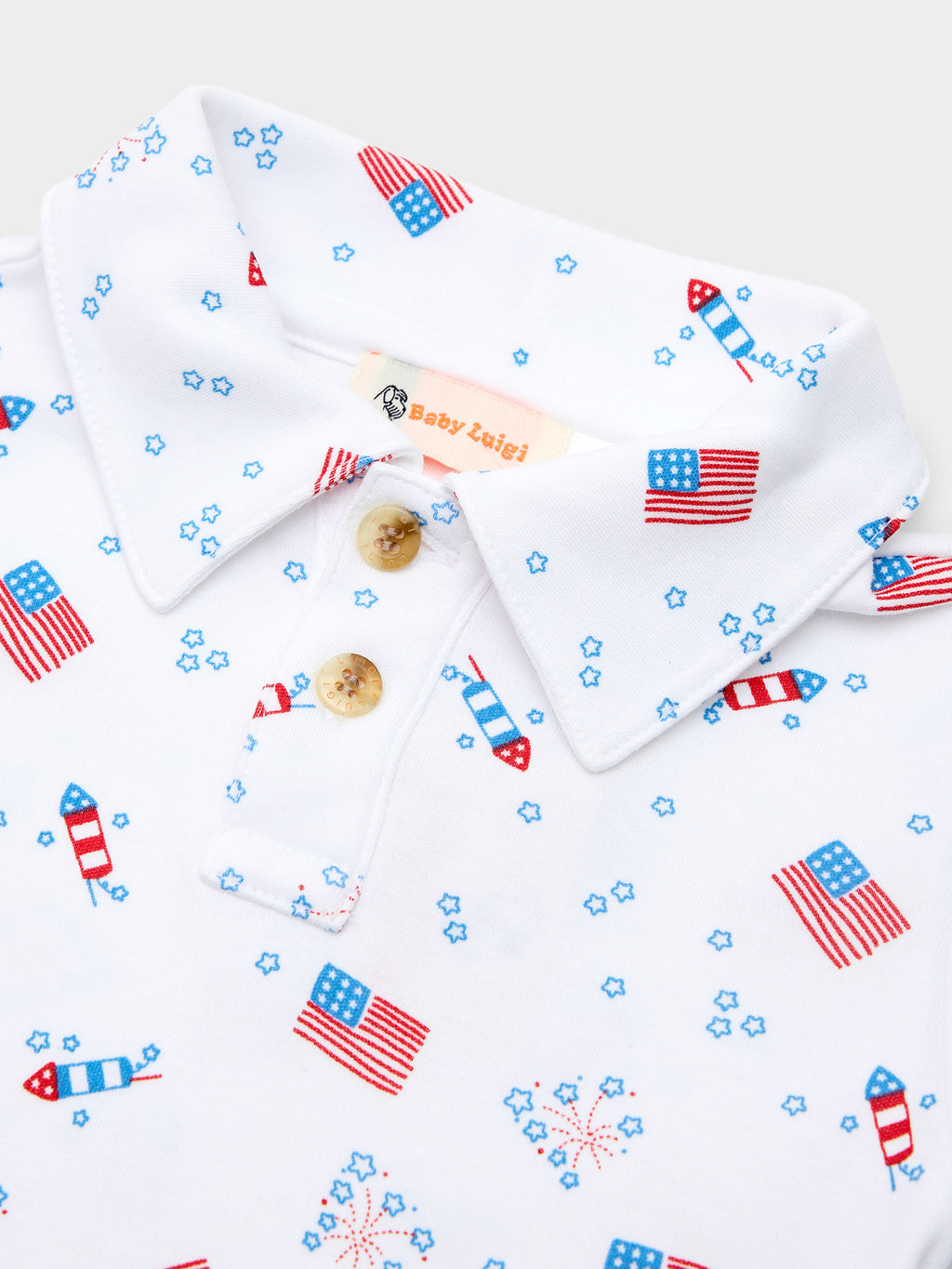Luigi Boys' Flag & Firework Polo - Saint Bernard