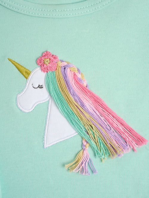 Luigi Girls' Unicorn Long Sleeve Swing Top