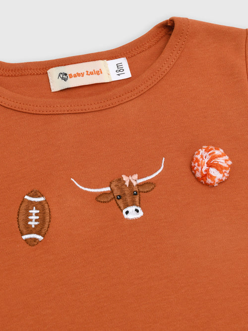 Luigi Girls' UT Longhorn Icons Swing Top - Saint Bernard