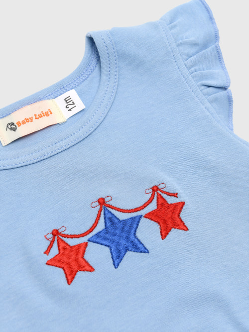 Luigi Girls' Star Icons Flutter Sleeve Top