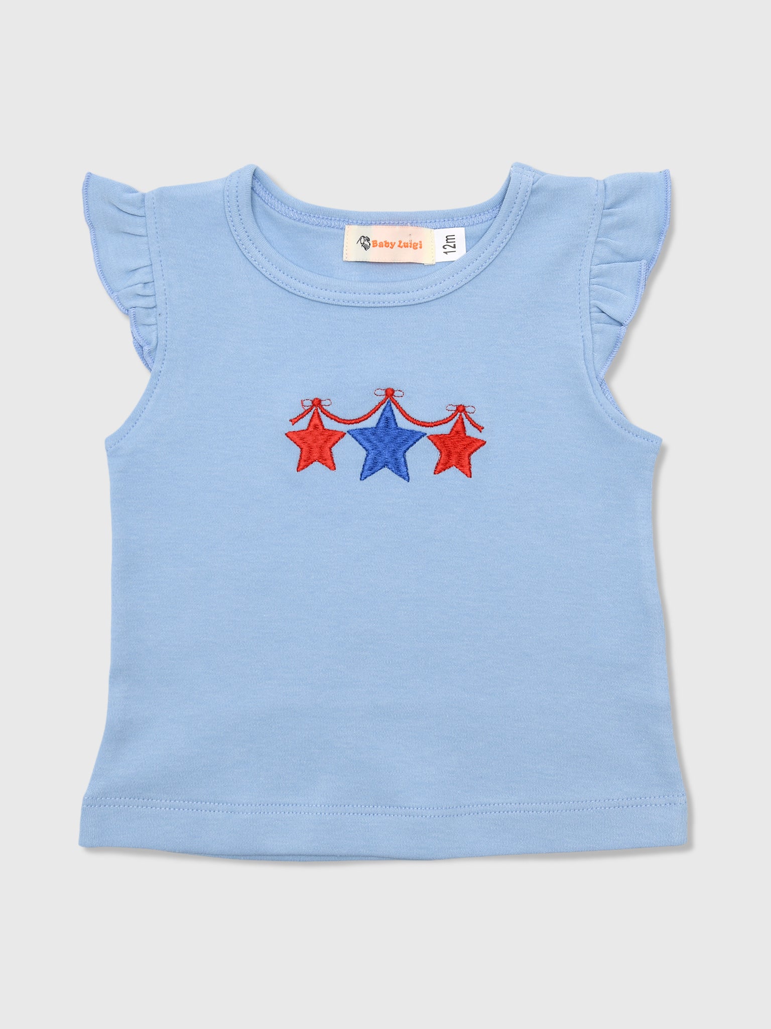 Luigi Girls' Star Icons Flutter Sleeve Top