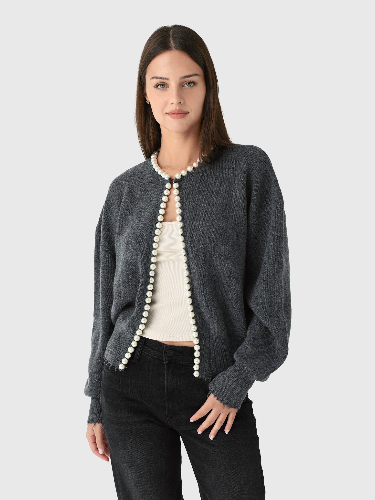 Essentiel Antwerp Women's Ideas Embellished Cardigan - Saint Bernard