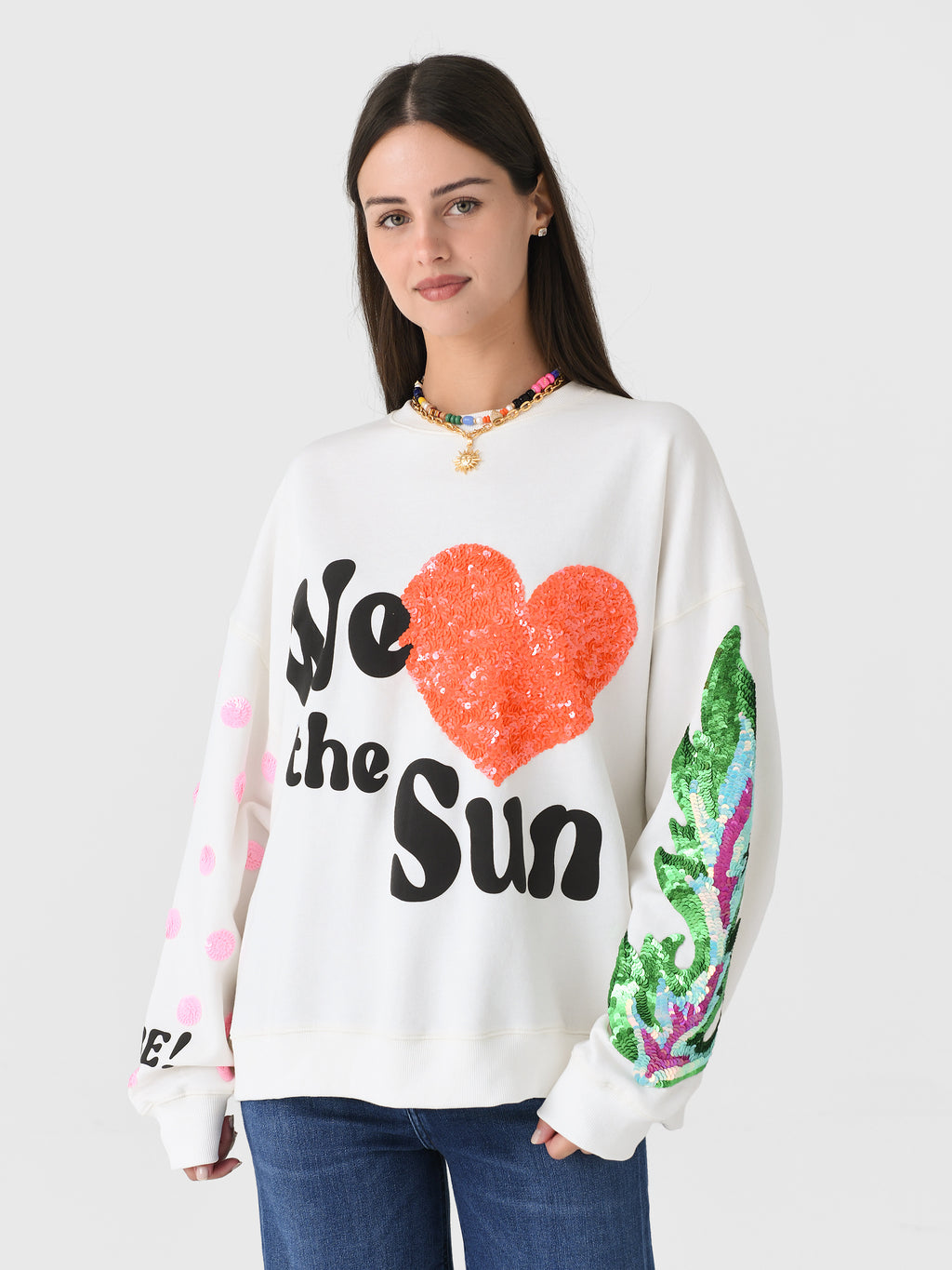 Essentiel Antwerp Women's Ihexperience Embroidered Sweatshirt - Saint Bernard