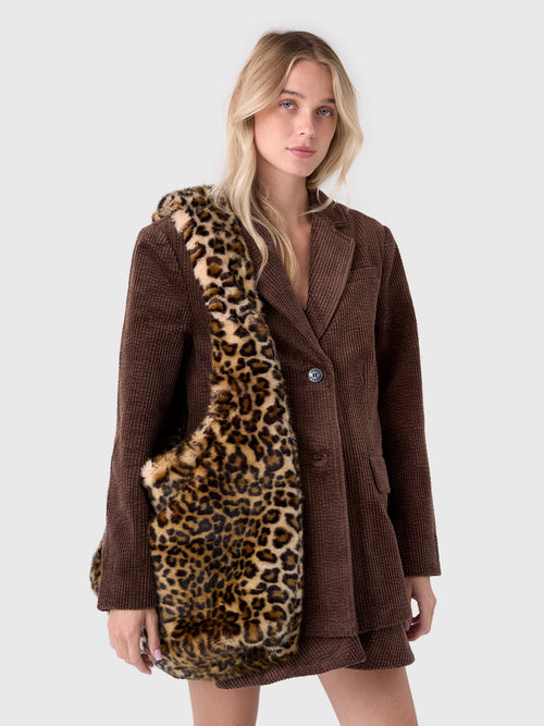 Essentiel Antwerp Ipuff Faux Fur Shoulder Bag