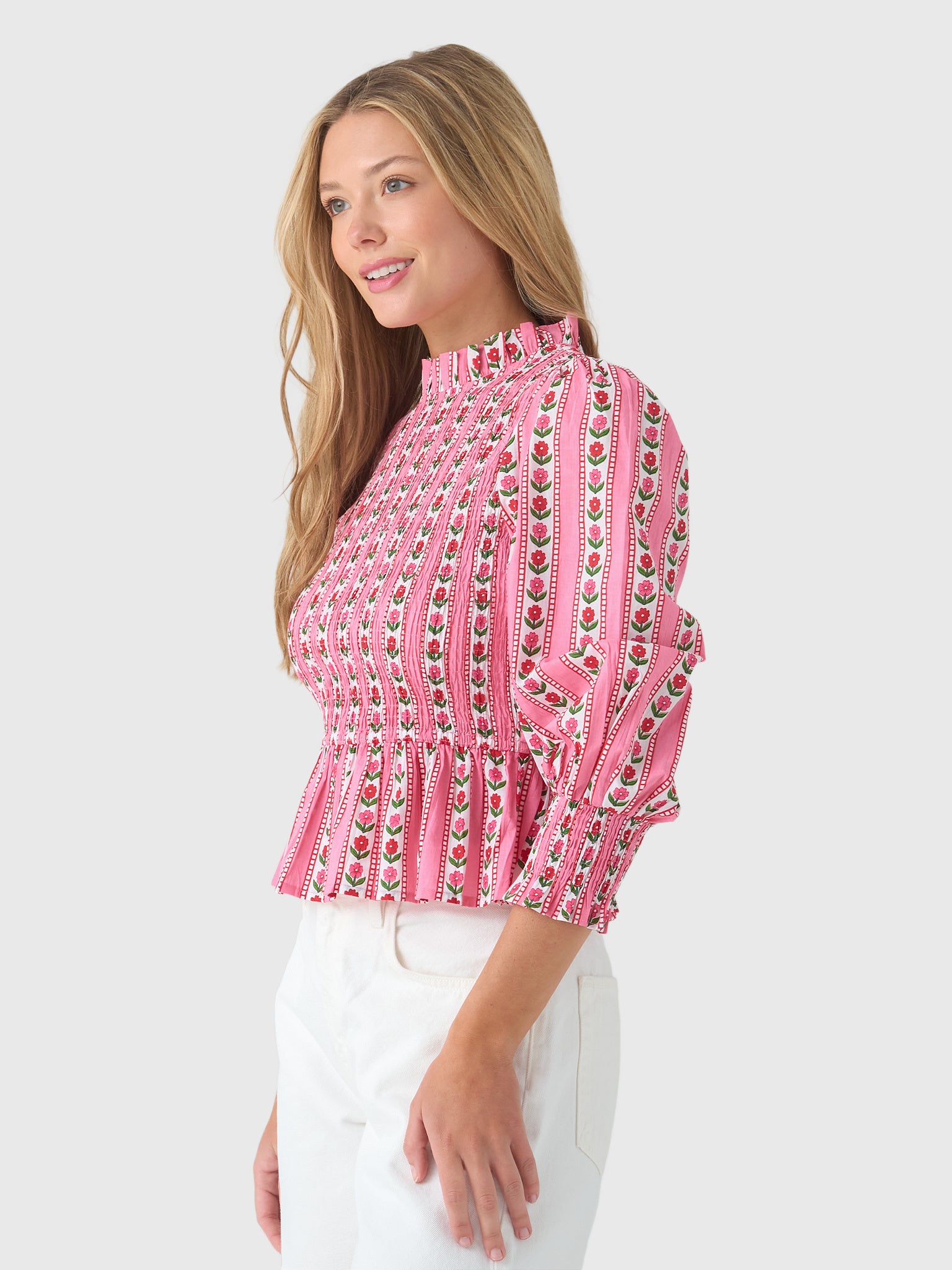 Pink City Prints Women's Isabel Top - Saint Bernard