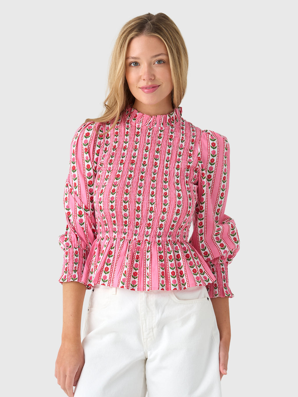 Pink City Prints Women's Isabel Top - Saint Bernard