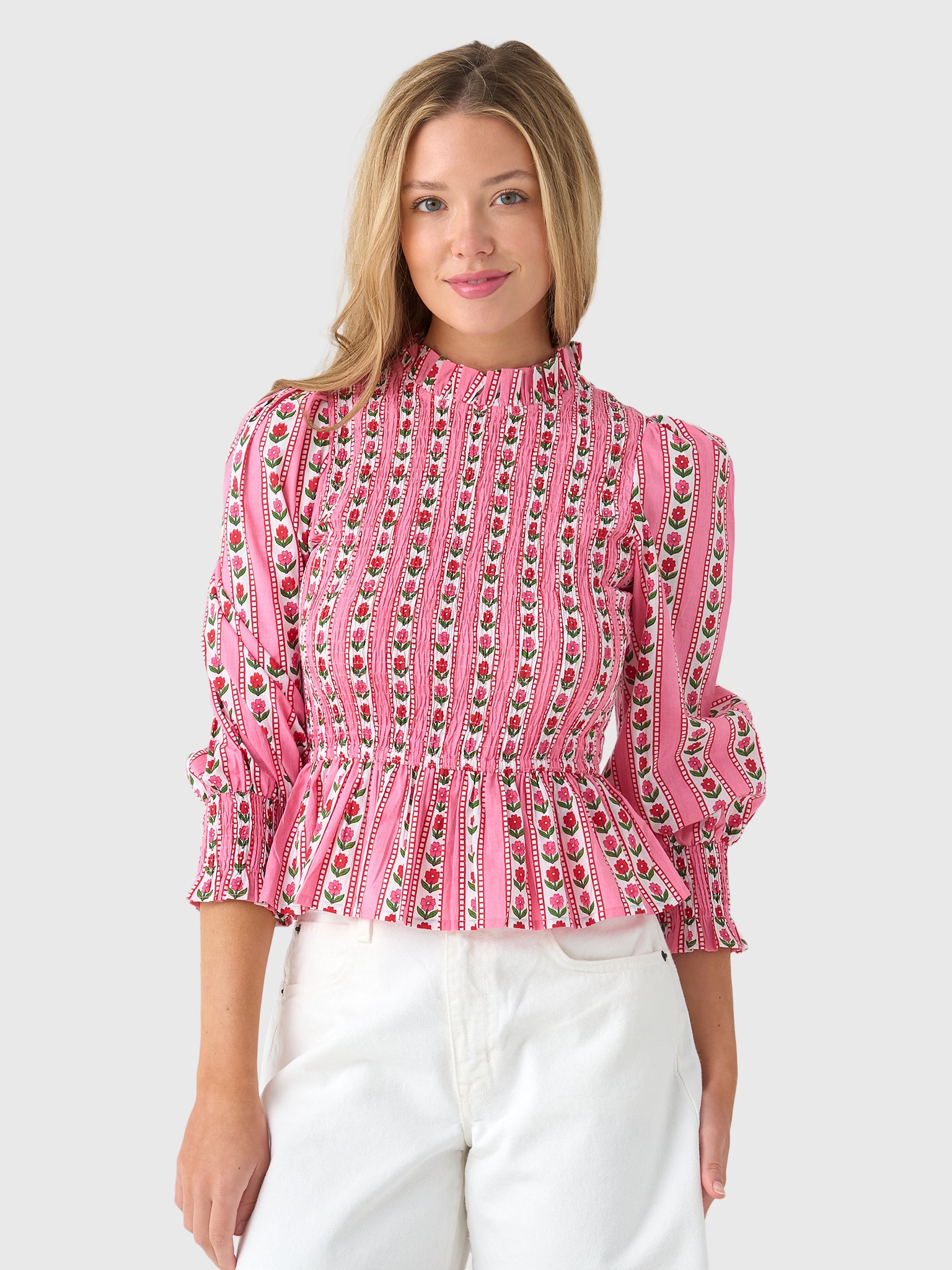 Pink City Prints Women's Isabel Top - Saint Bernard