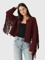 Essentiel Antwerp Women's Istern Fringe Jacket - Saint Bernard
