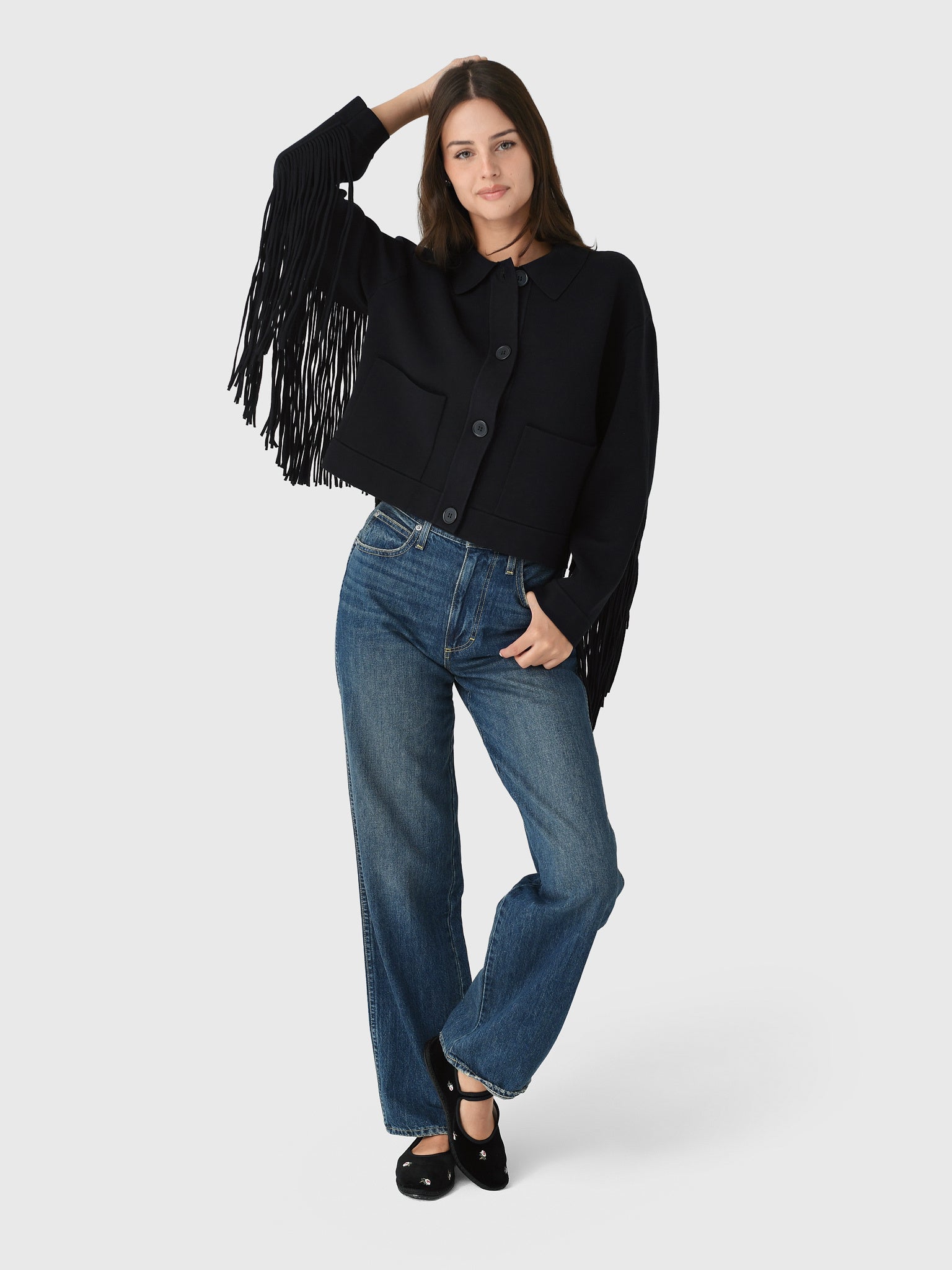 Essentiel Antwerp Women's Istern Fringe Jacket – Saint Bernard