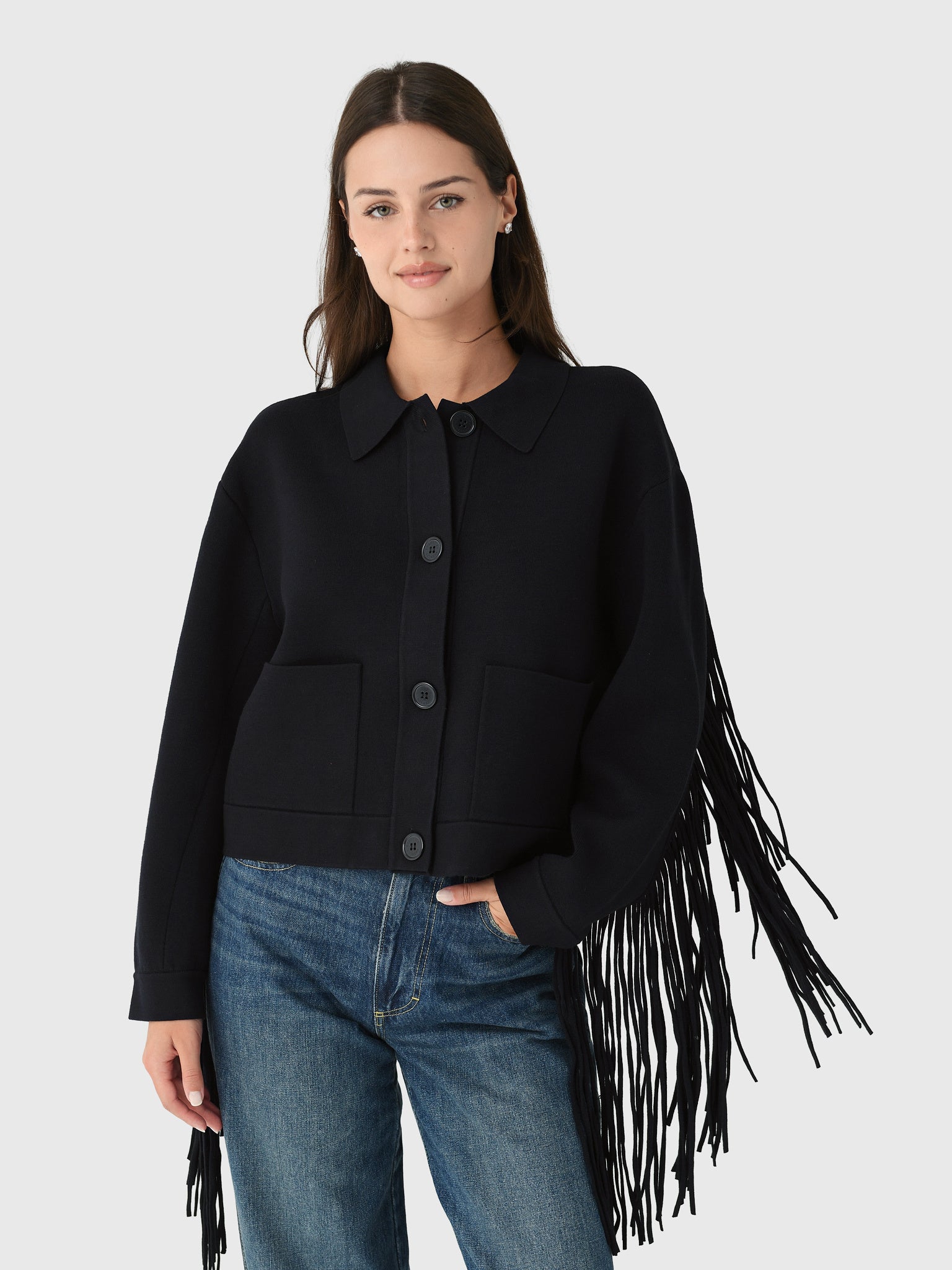 Essentiel Antwerp Women's Istern Fringe Jacket – Saint Bernard