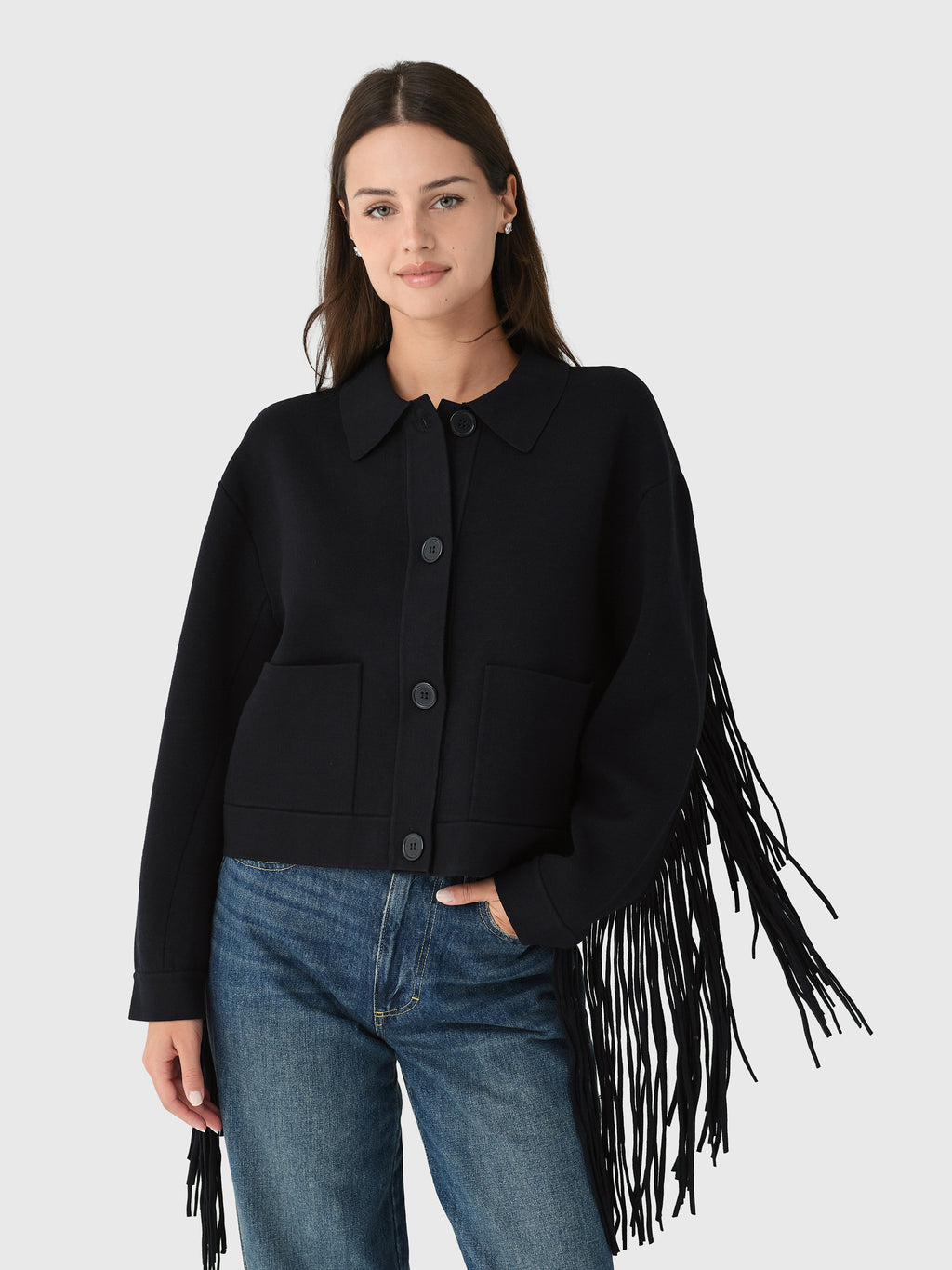 Essentiel Antwerp Women's Istern Fringe Jacket - Saint Bernard
