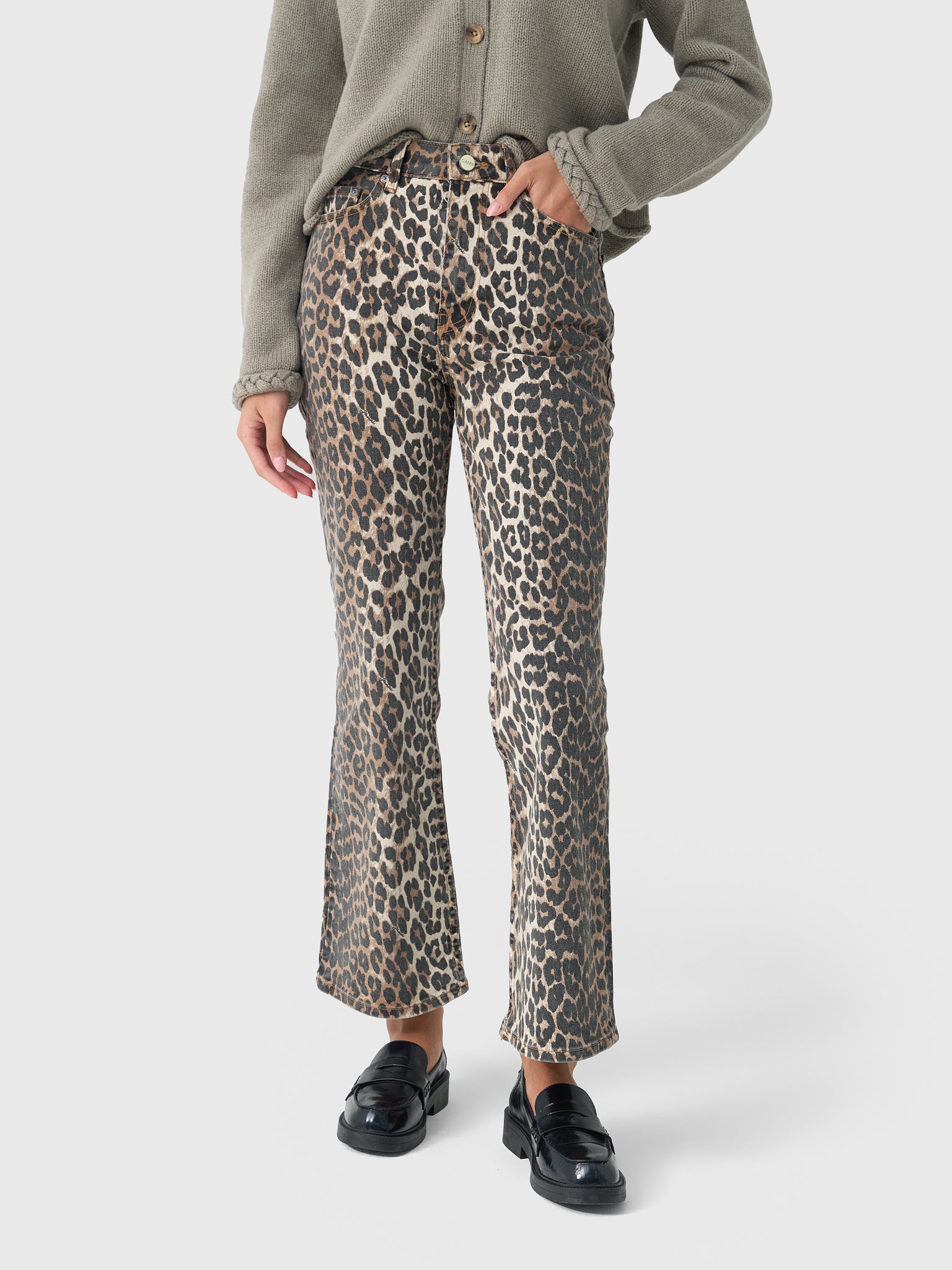 GANNI Women's Betzy Cropped Jean - Saint Bernard