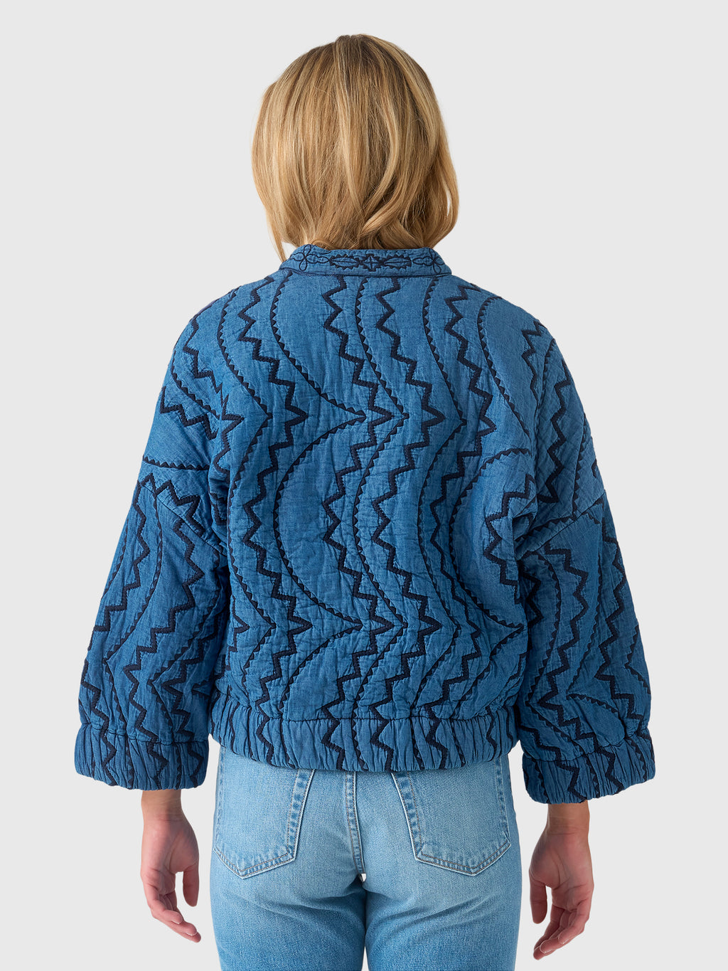 Essentiel Antwerp Women's Jatropha Embroidered Denim Jacket - Saint Bernard