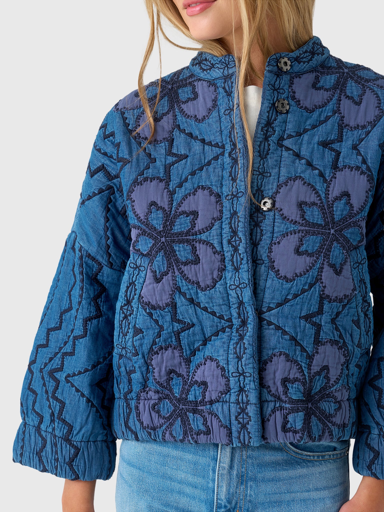 Essentiel Antwerp Women's Jatropha Embroidered Denim Jacket