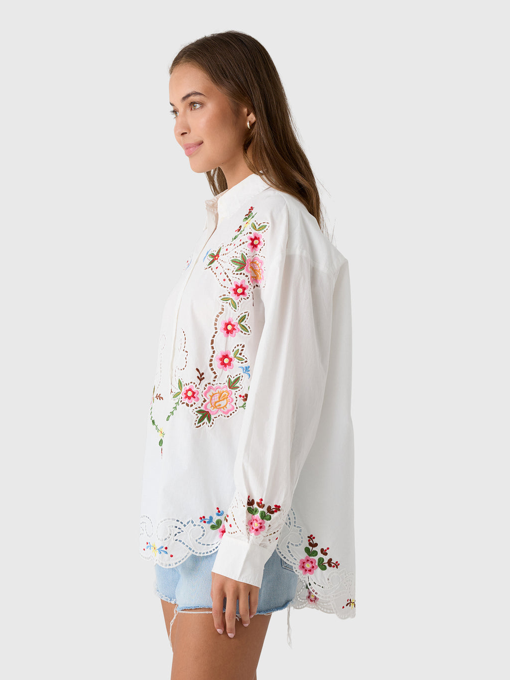 Essentiel Antwerp Women's Jayme Embroidered Shirt - Saint Bernard
