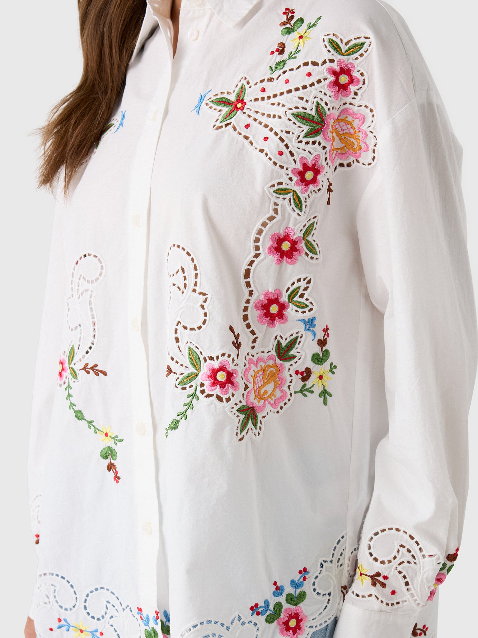 Essentiel Antwerp Women's Jayme Embroidered Shirt - Saint Bernard