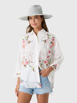 Essentiel Antwerp Women's Jayme Embroidered Shirt - Saint Bernard