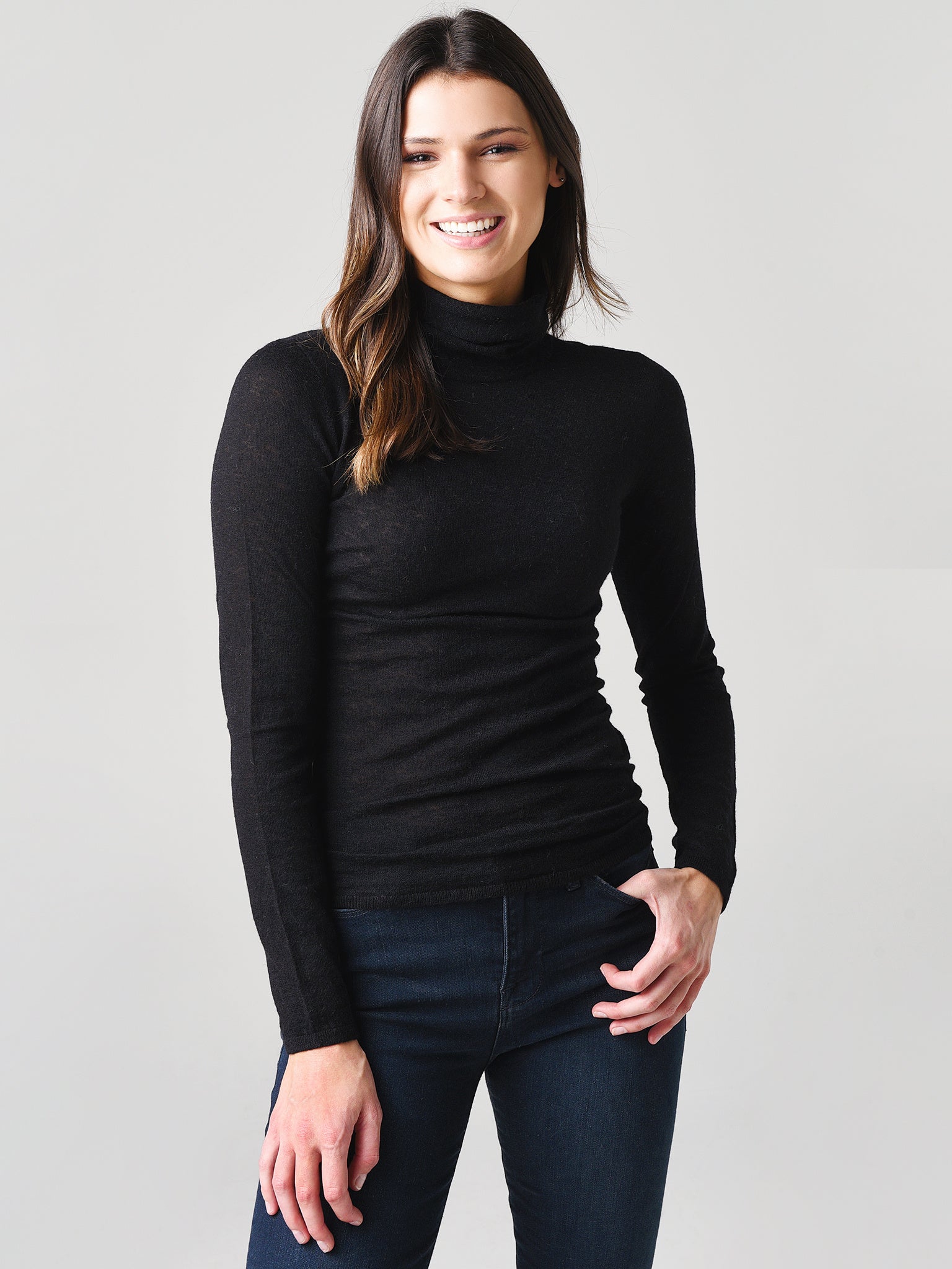 J Brand Women's Kinsley Turtleneck Slim Sweater - Saint Bernard