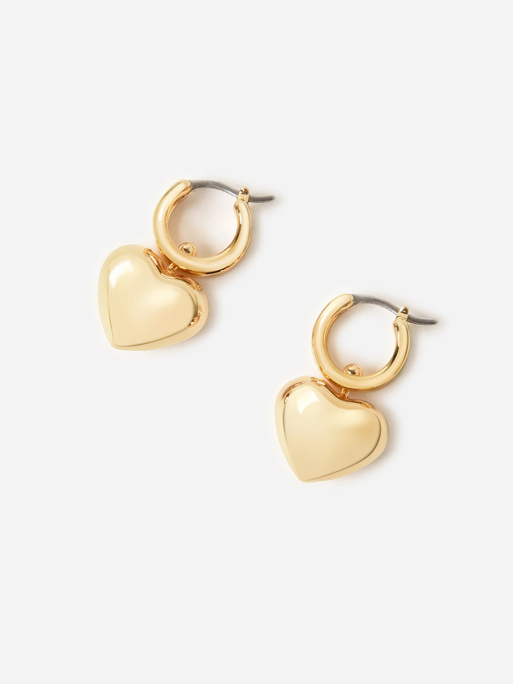 Jennybird Puffy Heart Huggie Earrings - Saint Bernard