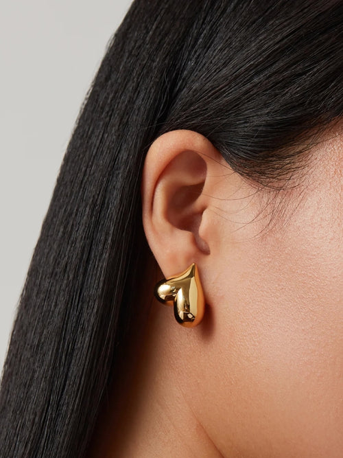Jennybird Art Heart Button Earrings