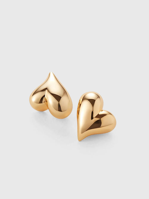 Jennybird Art Heart Button Earrings