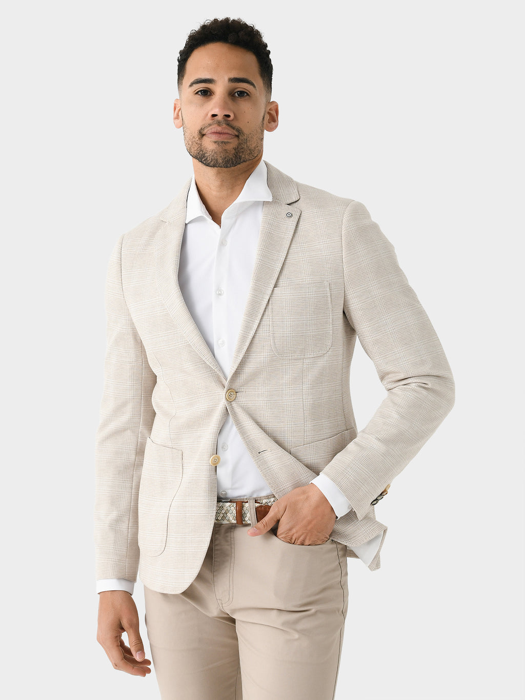 Blue Industry Men's Plaid Stretch Blazer - Saint Bernard
